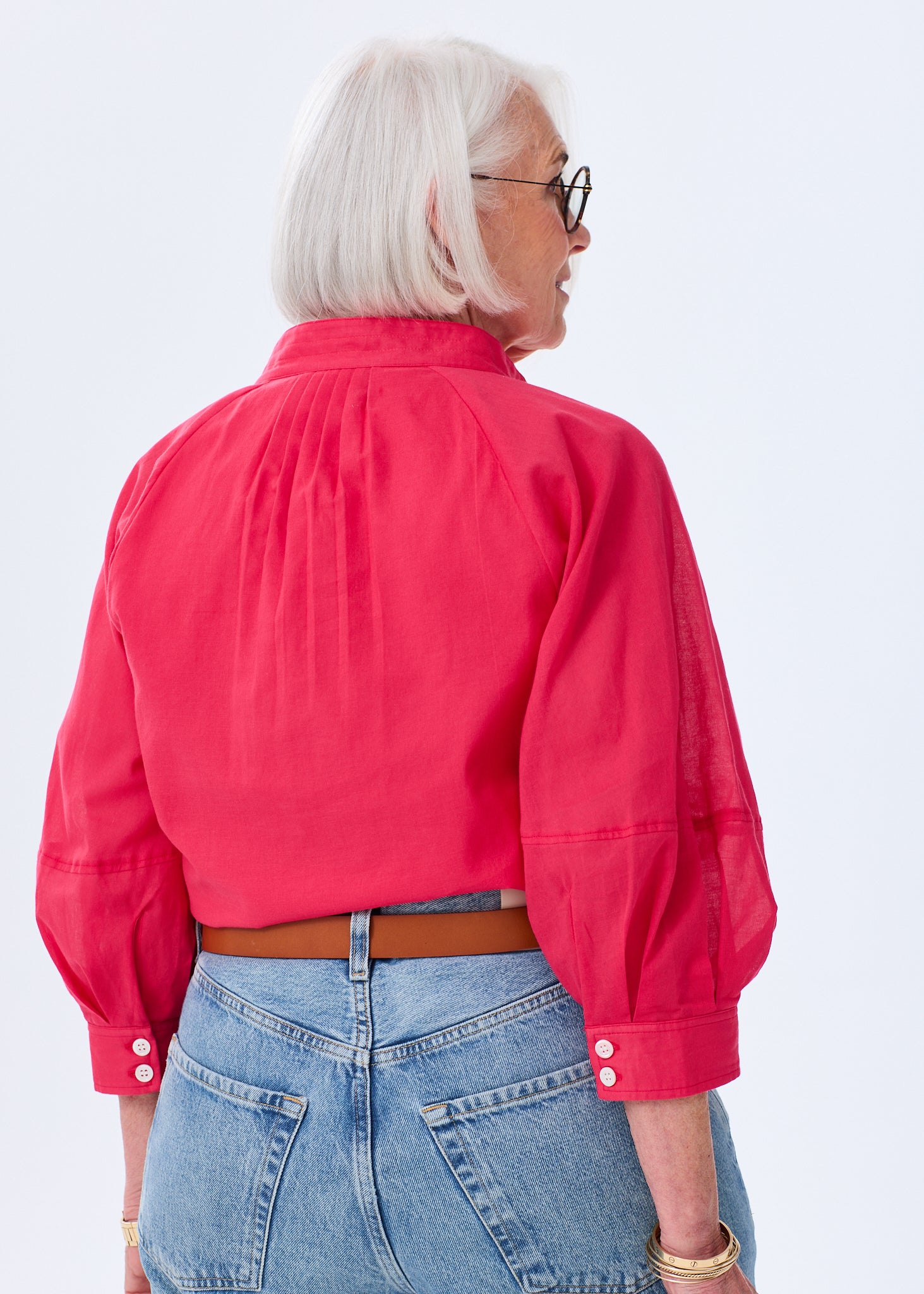 The Balloon Sleeve Organza Cotton Button Down – Alice Walk