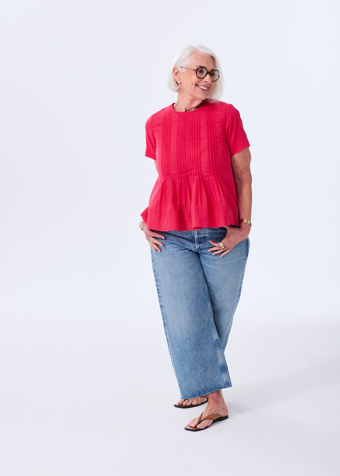 The Pintuck Peplum Blouse