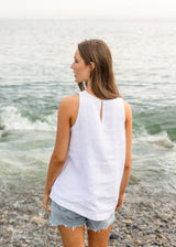 The Linen Overlay Top - Discontinued Style
