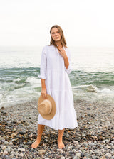 The Linen Tiered Midi Dress - Discontinued Style