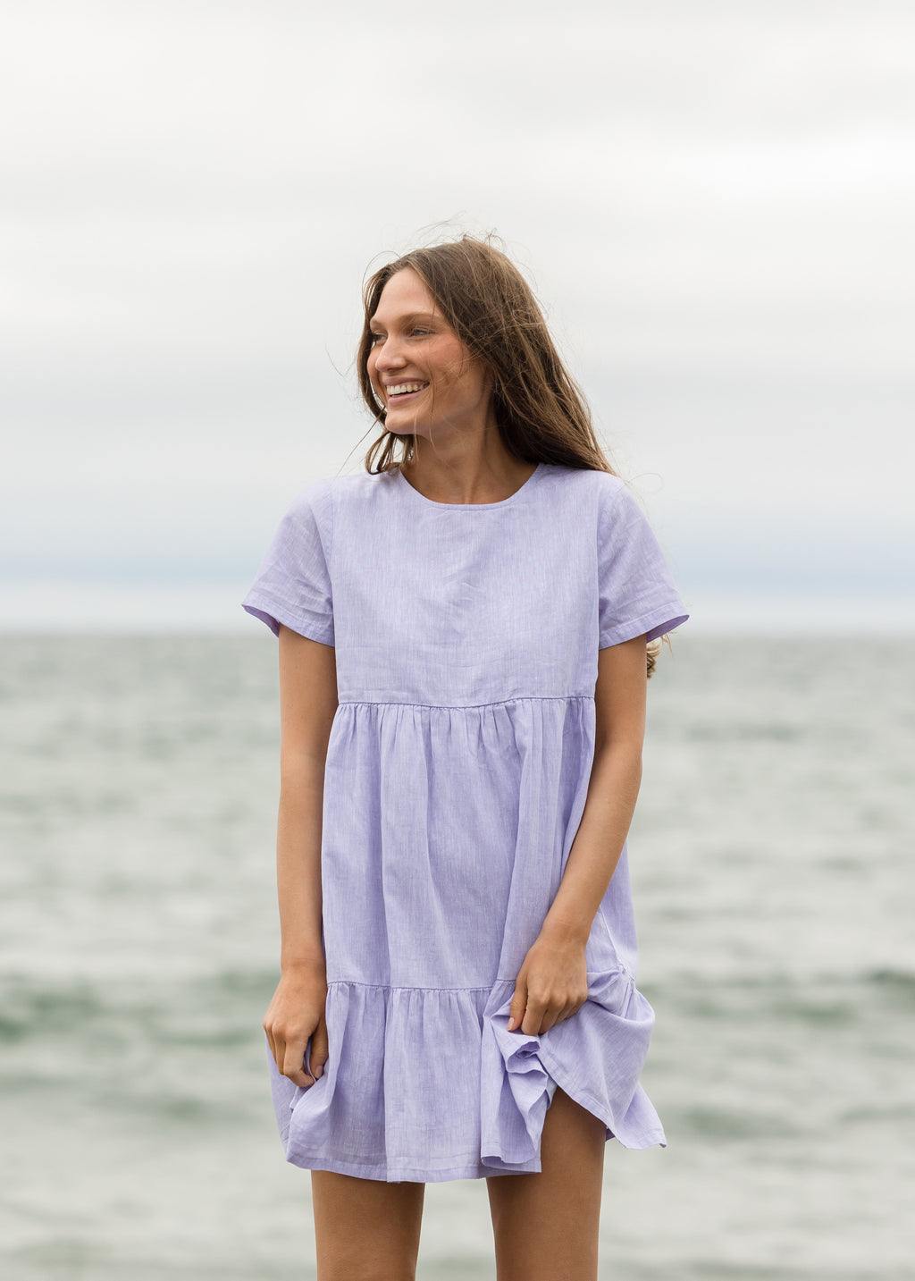 The Linen Ruffle Dress