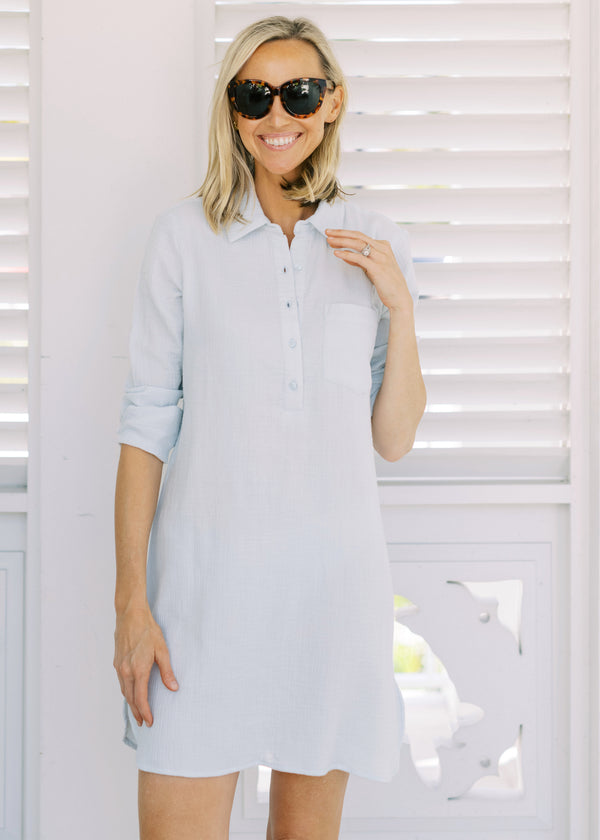 The Cotton Gauze Shirt Dress - Discontinued Style