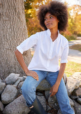 The Short Sleeve Ruffle Blouse