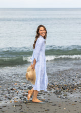 The Linen Tiered Midi Dress - Block Print - Discontinued Style