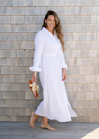 The Organic Cotton Gauze Long Shirt Dress - Double Gauze