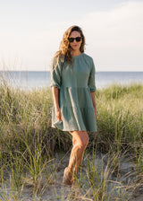 The Organic Cotton Gauze Puff Sleeve Dress - Triple Gauze