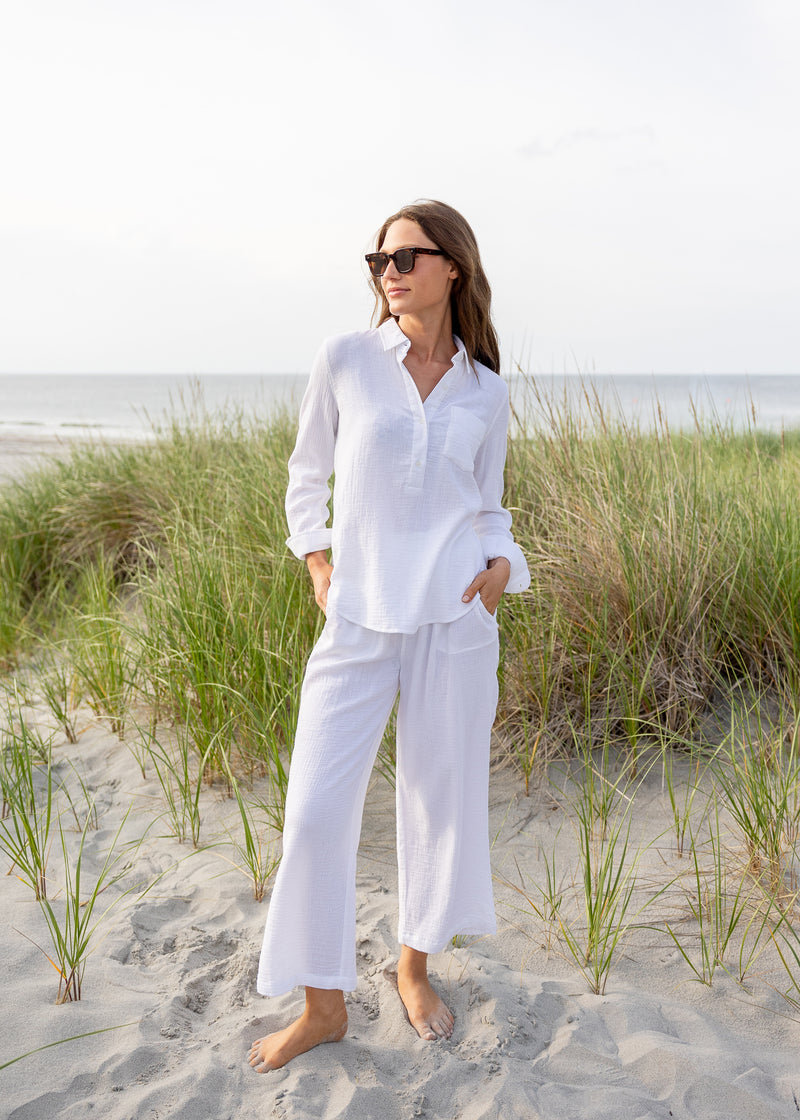 Women's Double-Layered Cotton Gauze Beach Pants – Alice Walk