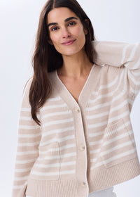 The Cashmere Cardigan - Striped