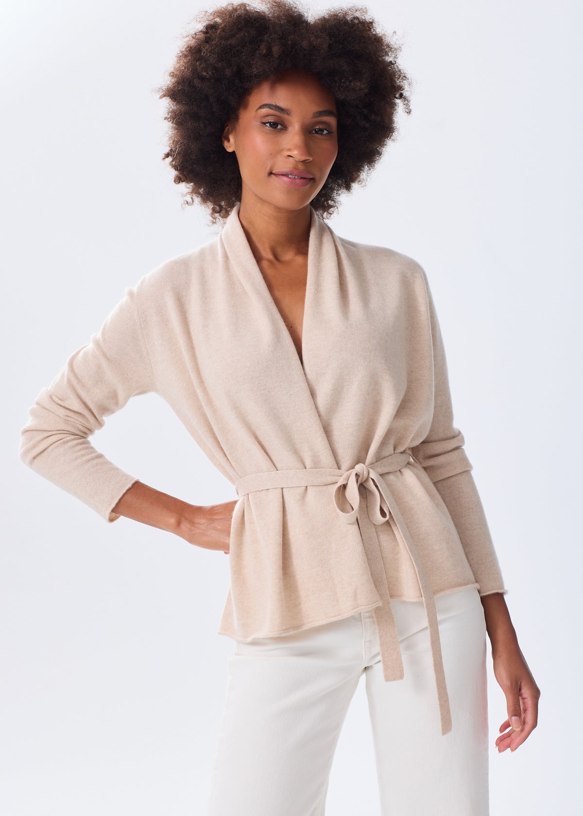 Women's Cashmere Ballet Wrap Sweater – Alice Walk - Main Image