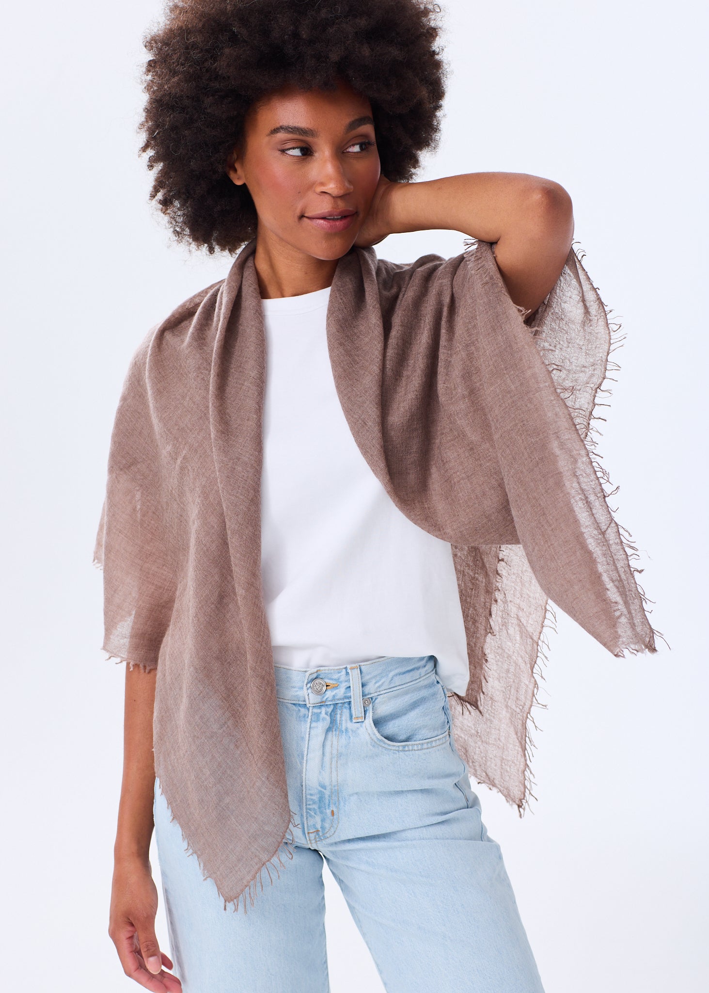 Women's Lightweight Cashmere Gauze Scarf Shawl – Alice Walk