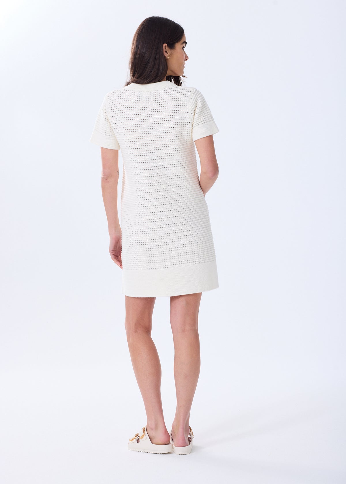 The Cotton Crochet Henley Dress