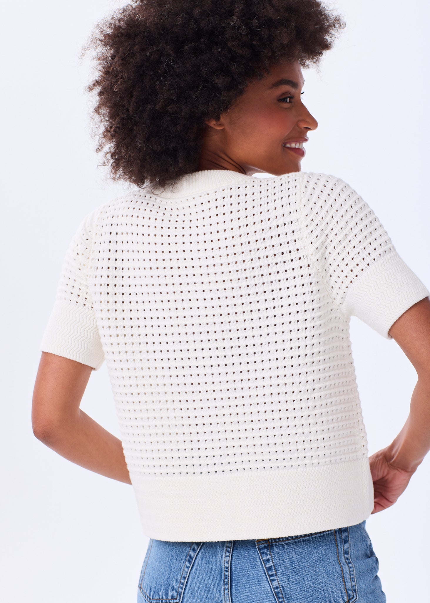 The Short Sleeve Cotton Crochet Cardigan – Alice Walk