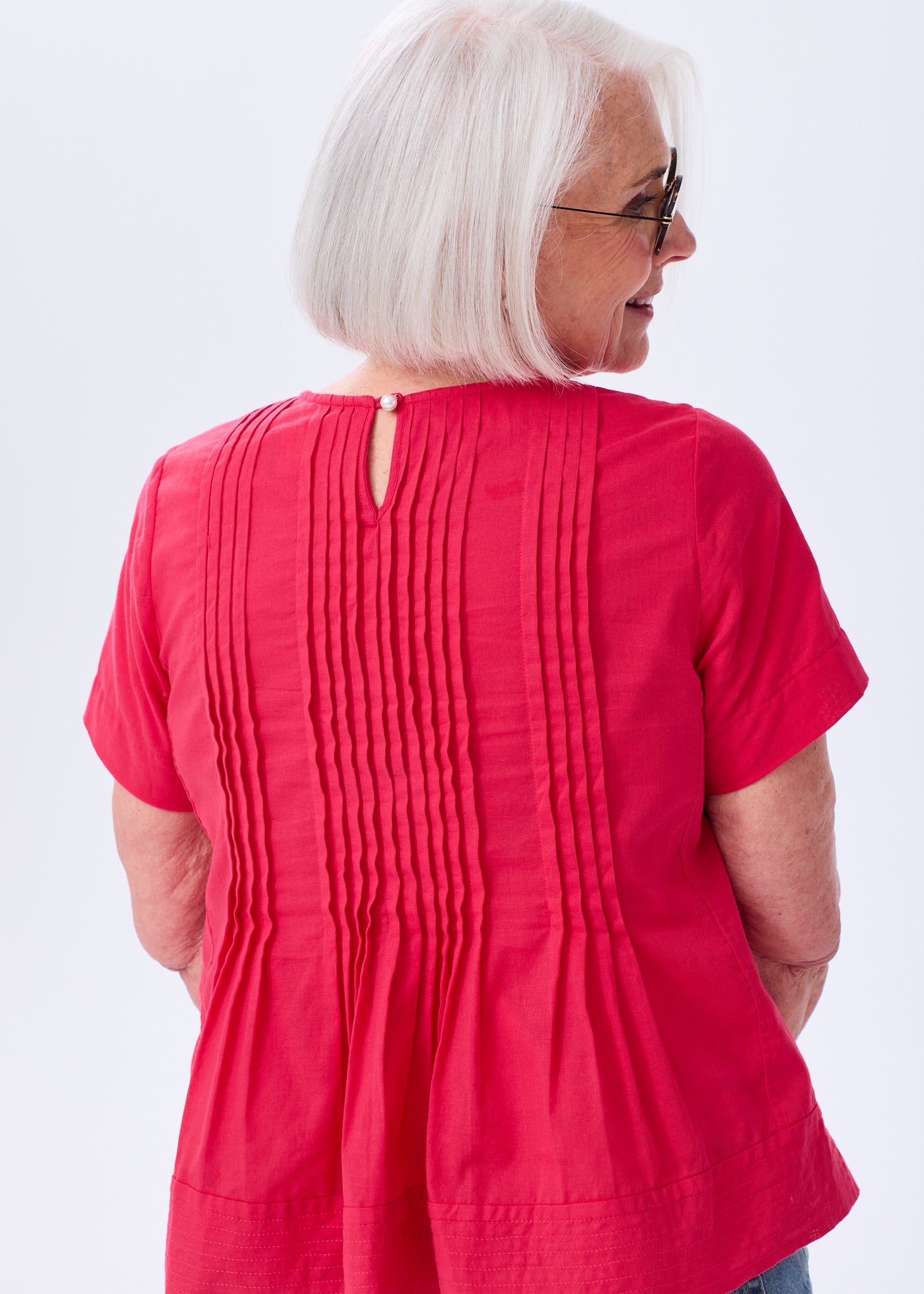 The Pintuck Peplum Organza Cotton Blouse – Alice Walk