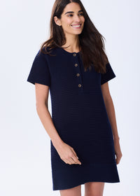 The Cotton Crochet Henley Dress