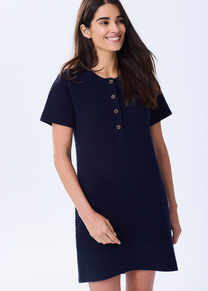 The Cotton Crochet Henley Dress