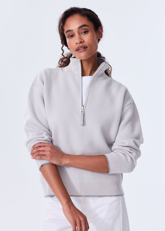 The Double Faced Zip-Up Sweater