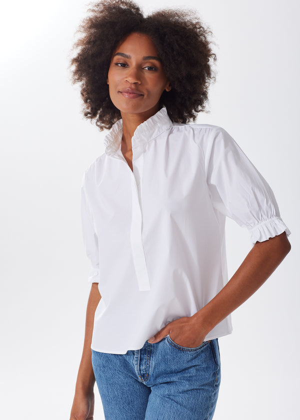 The Short Sleeve Ruffle Blouse