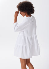 The Organic Cotton Gauze Puff Sleeve Dress - Triple Gauze