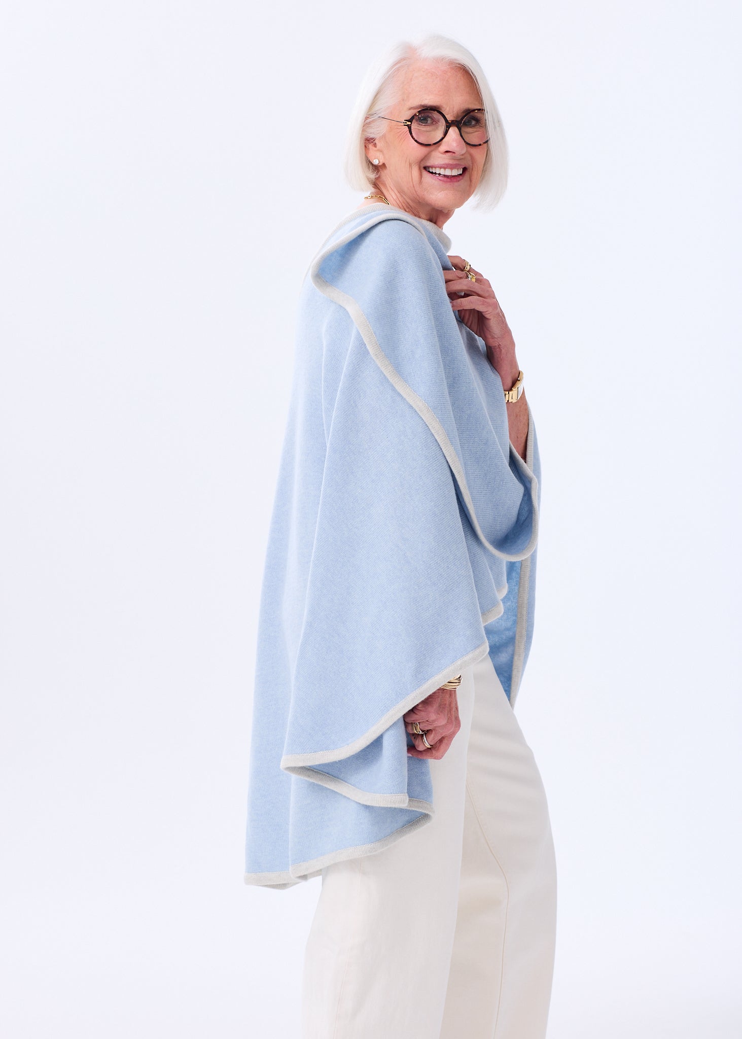 Women's Cashmere Blend Knit Cape – Alice Walk
