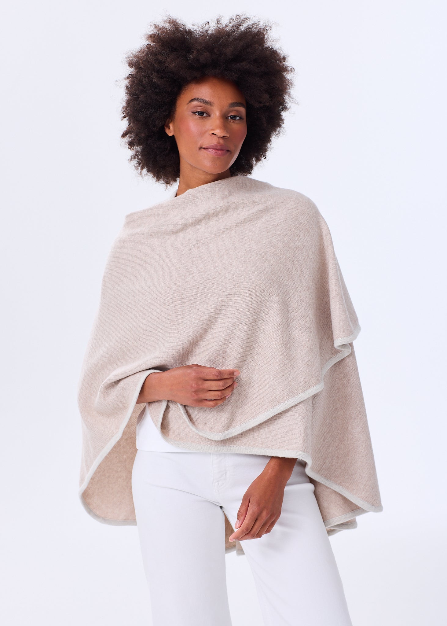 Women's Cashmere Blend Knit Cape – Alice Walk