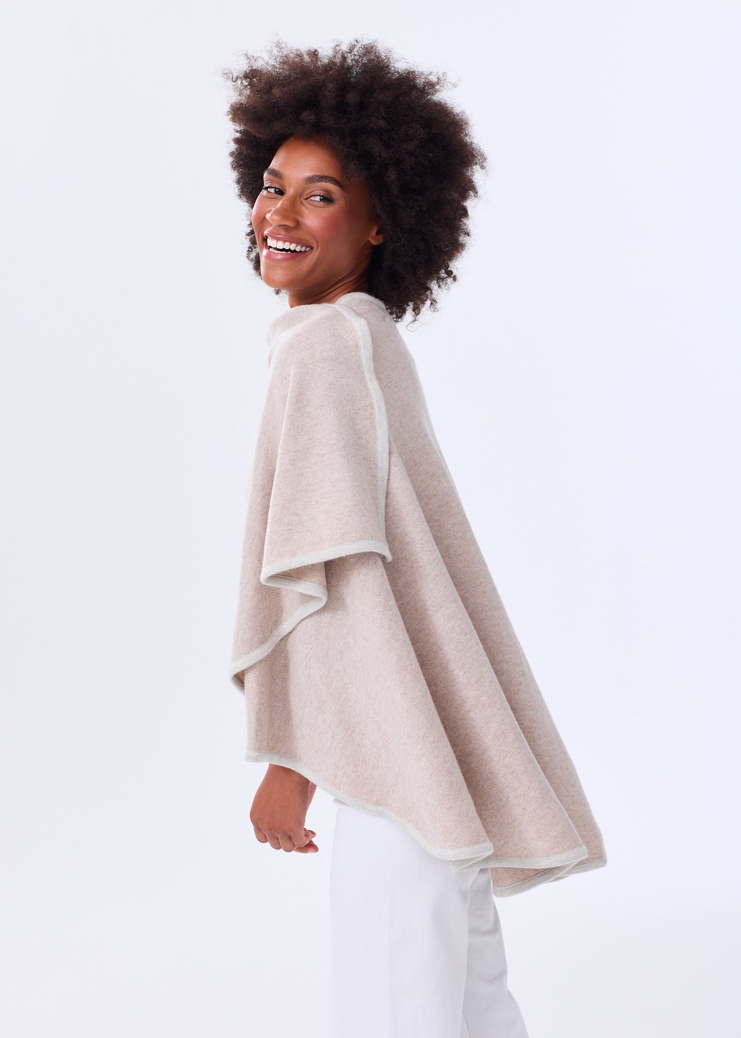 ニット/セーター CLANE/2WAY CAPE KNIT TOPS CLANE（クラネ）の「【CLANE/クラネ】SIDE SLIT WIDE CAPE KNIT TOPS