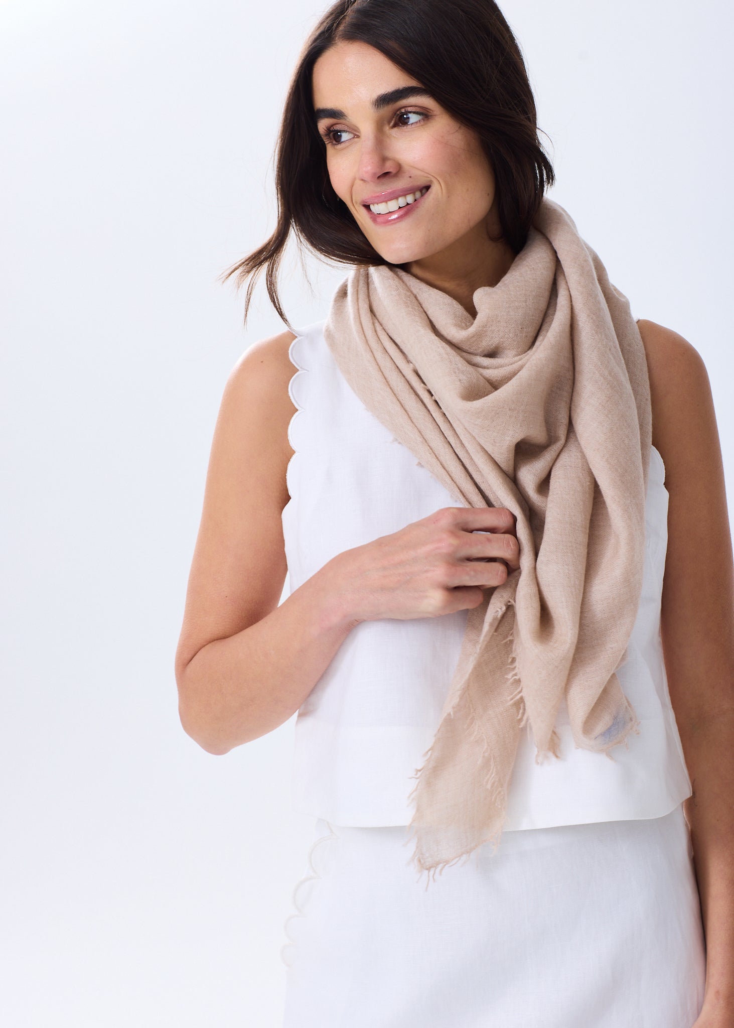 Women's Lightweight Cashmere Gauze Scarf Shawl – Alice Walk