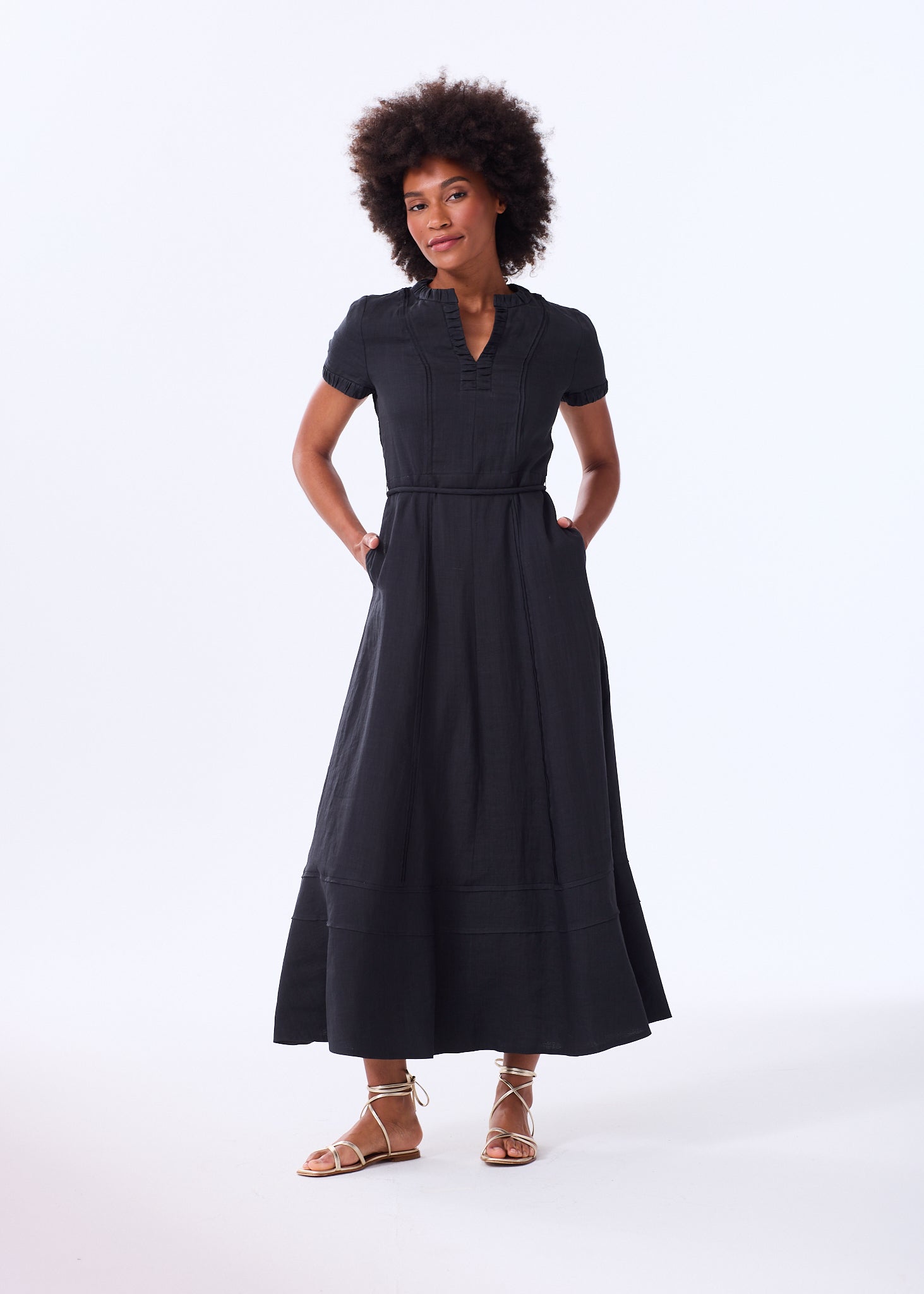 The Paneled Ramie Maxi Dress – Alice Walk