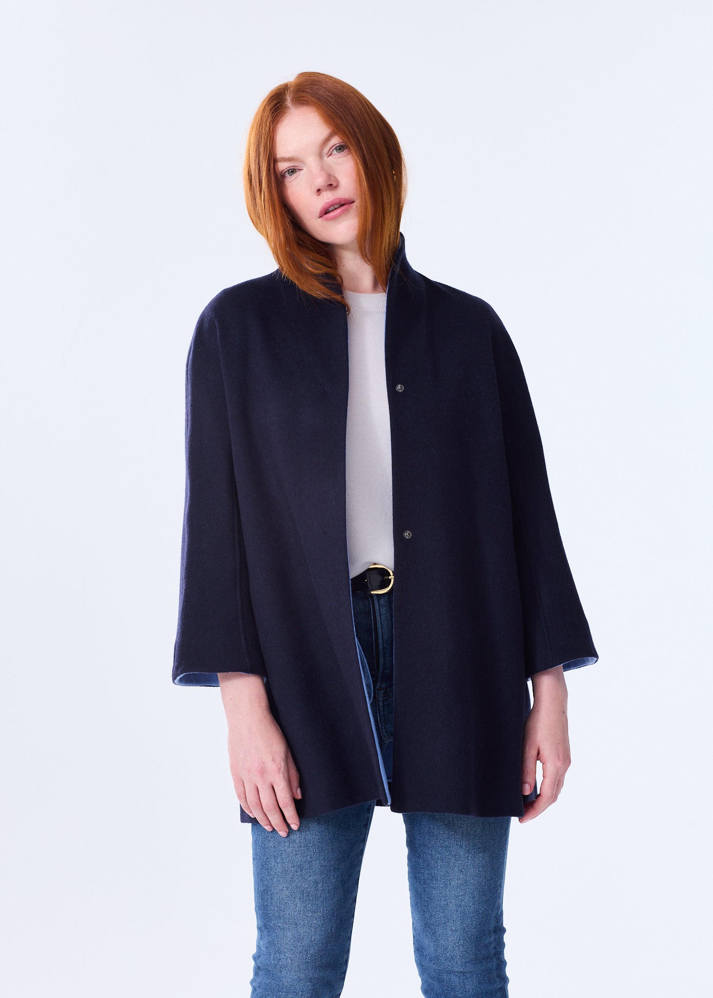Women's Brushed Italian Double-Face Wool Swing Coat – Alice Walk Women's Brushed Italian Double-Face Wool Swing Coat – Alice Walk