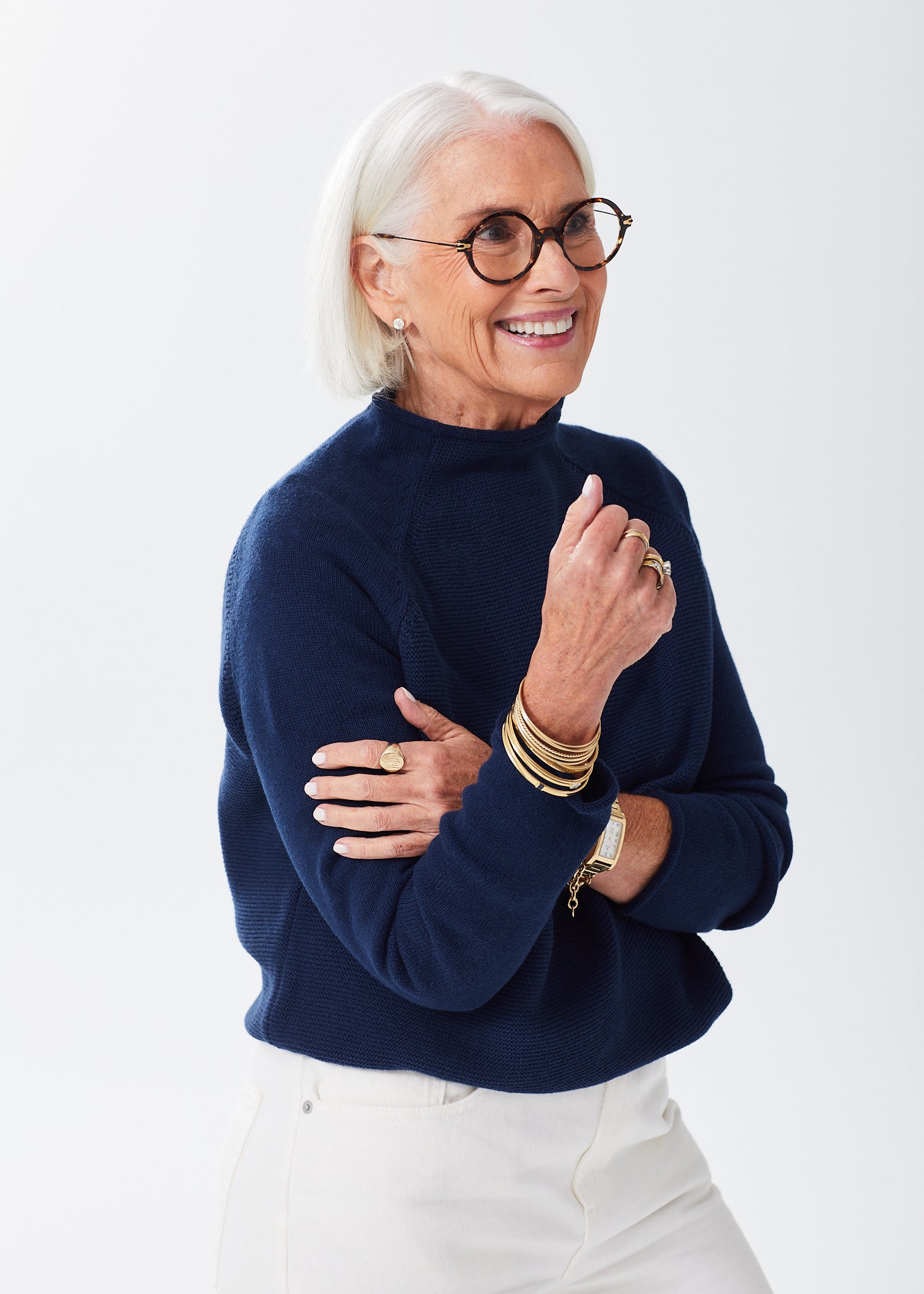 Women's Lightweight Cotton Mock Neck Sweater – Alice Walk