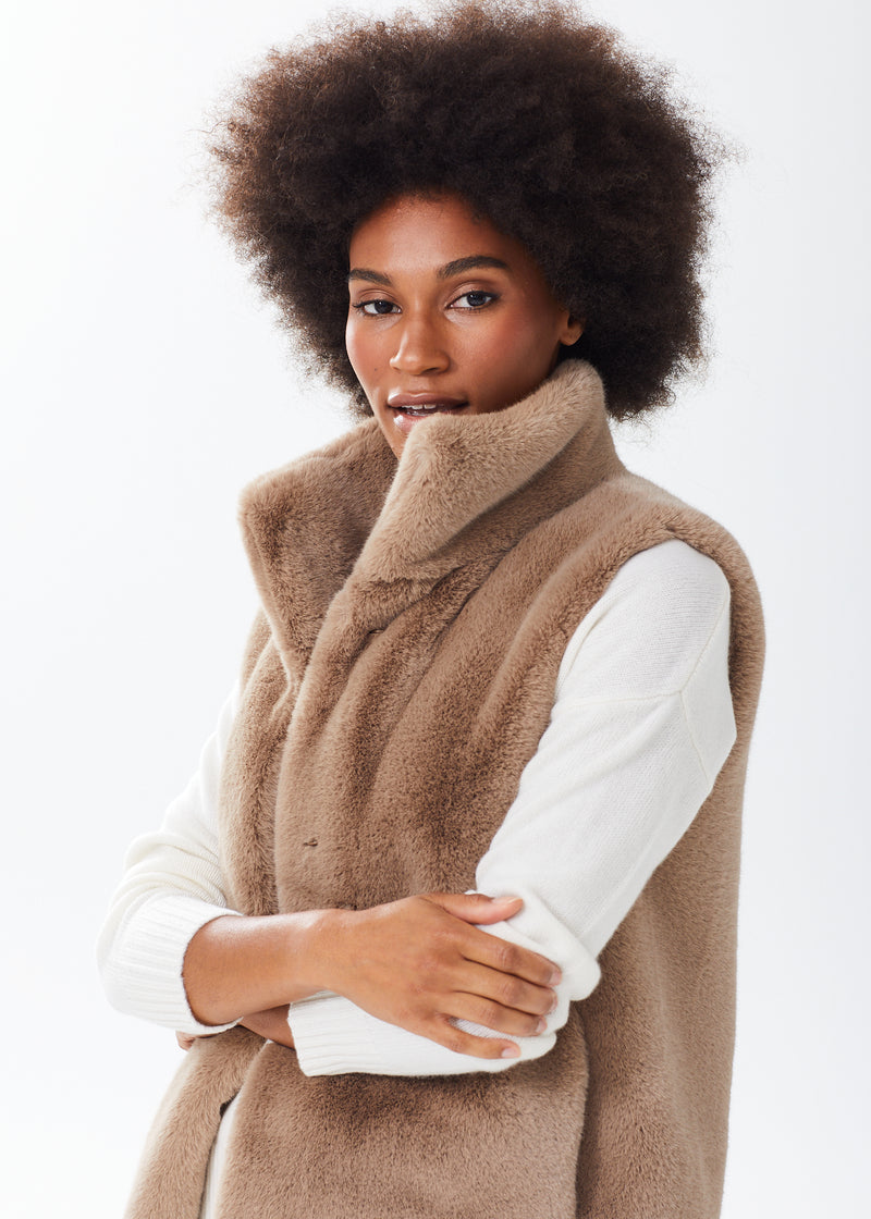 Luxury Faux Fur Vest – Alice Walk - Main Image