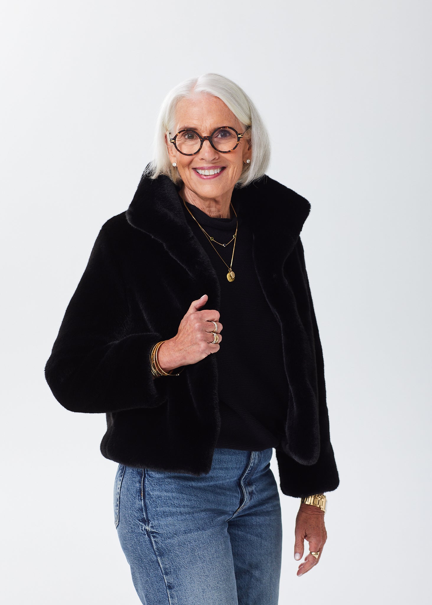 ジャケット・アウター ishidatenokcha faux fur linner Vivienne Grey Snake Faux Fur Jacket | 12th Tribe
