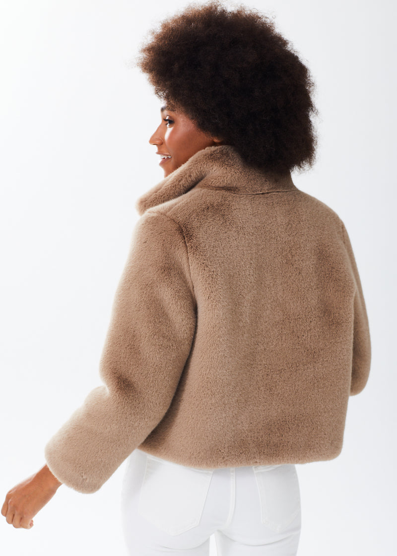 Women's Cropped Faux Fur Jacket – Alice Walk - Main Image