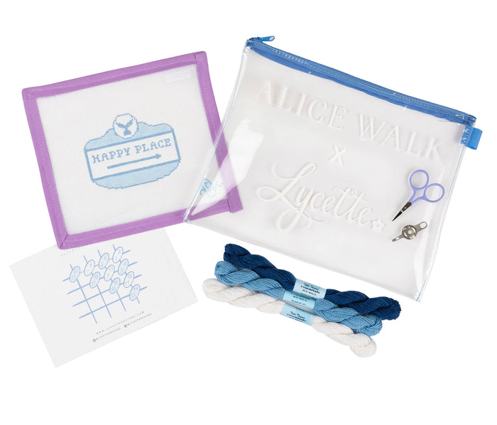 Lycette x AW Needlepoint Kit - “Happy Place” Nantucket Sign