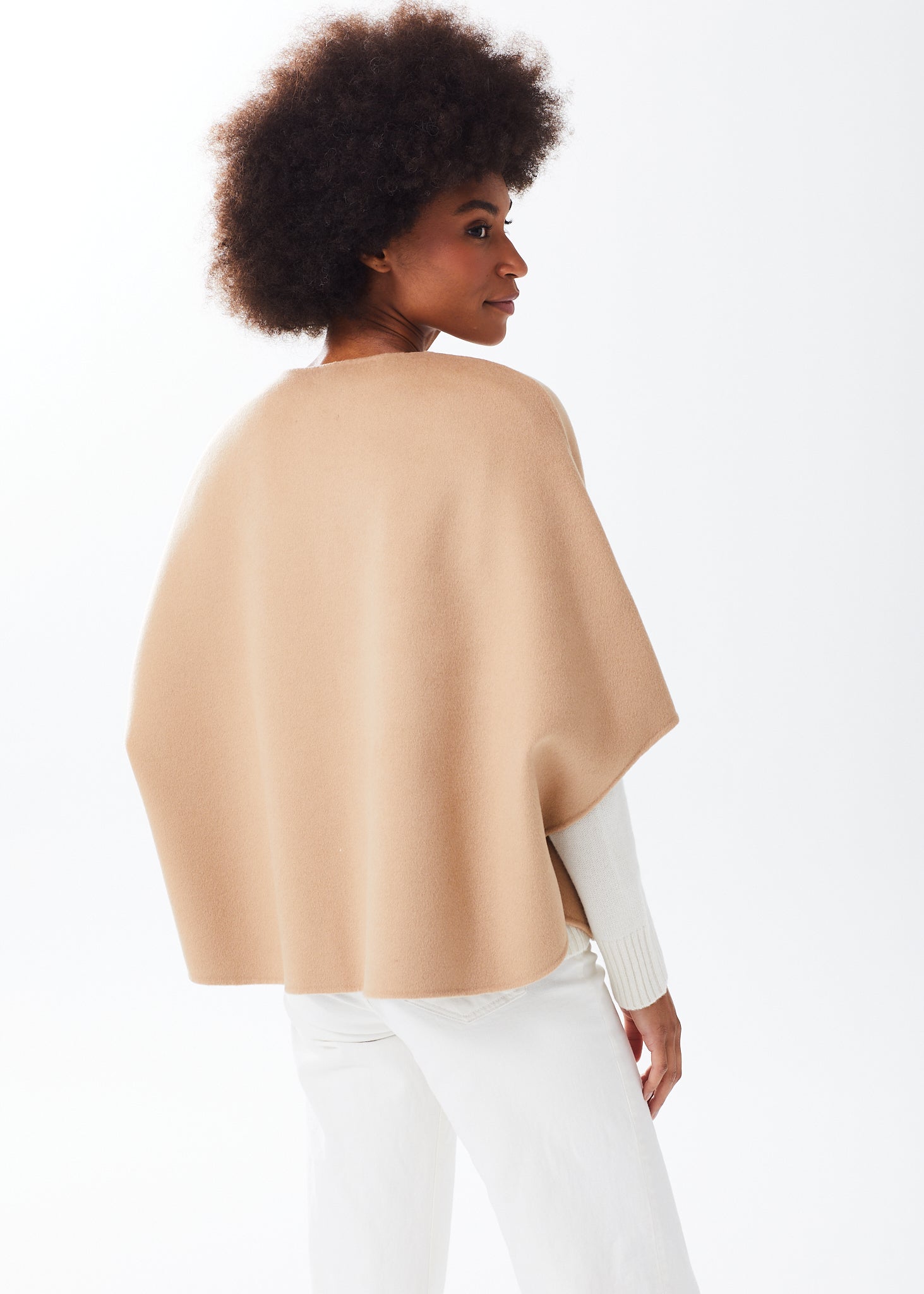 Women's Lightweight Cashmere Cape with Buttons – Alice Walk