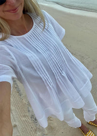 The Pintuck Peplum Blouse - Discontinued Style