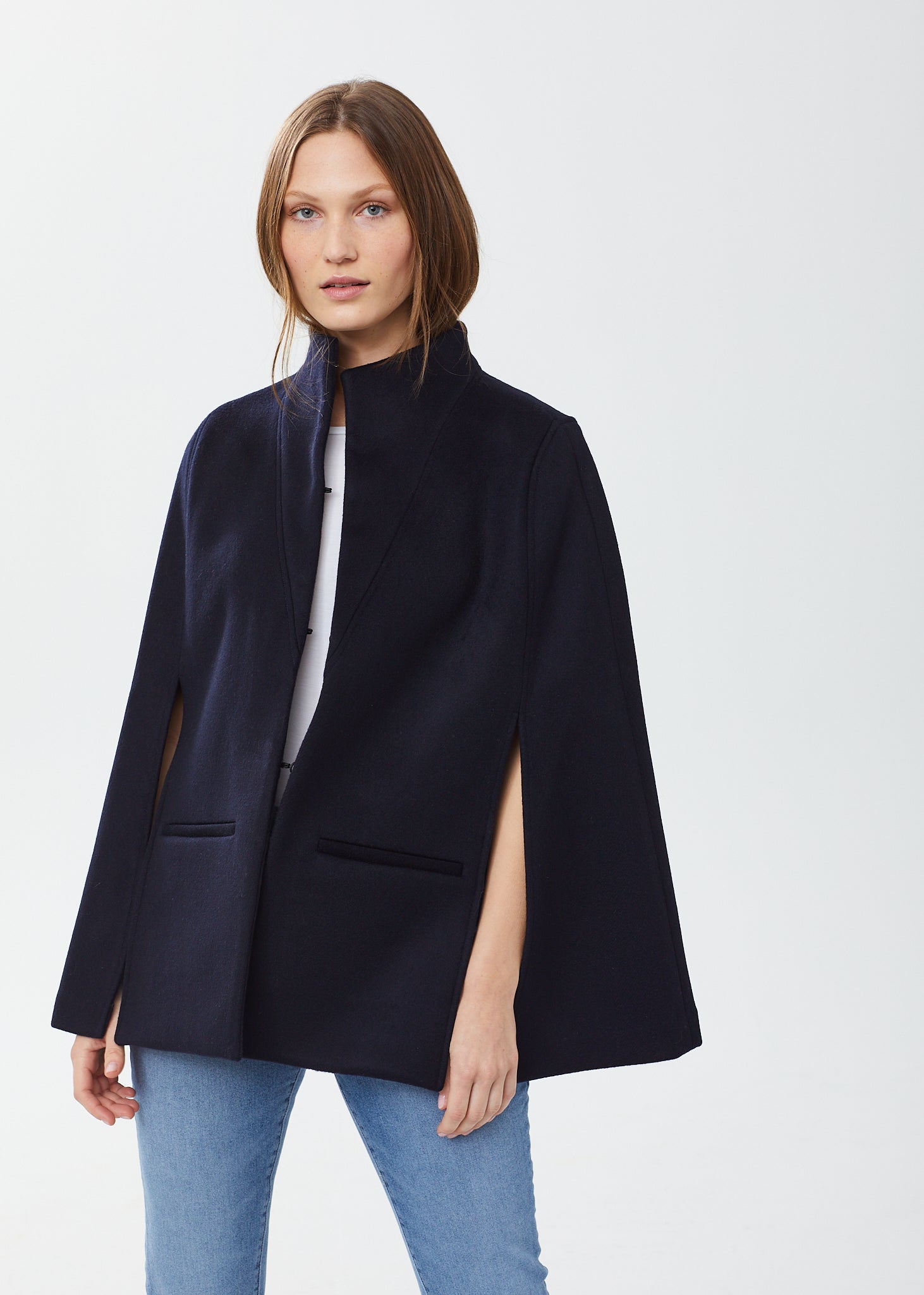 Women's Structured Wool Cape | Alice Walk