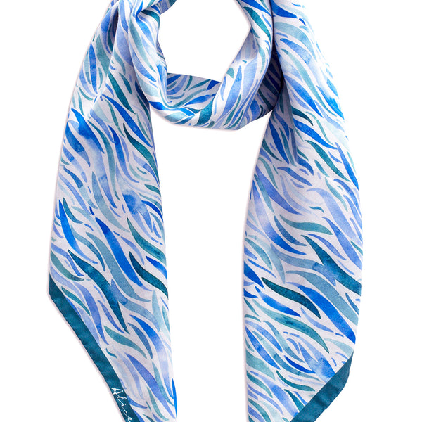 Watercolor Waves Scarf