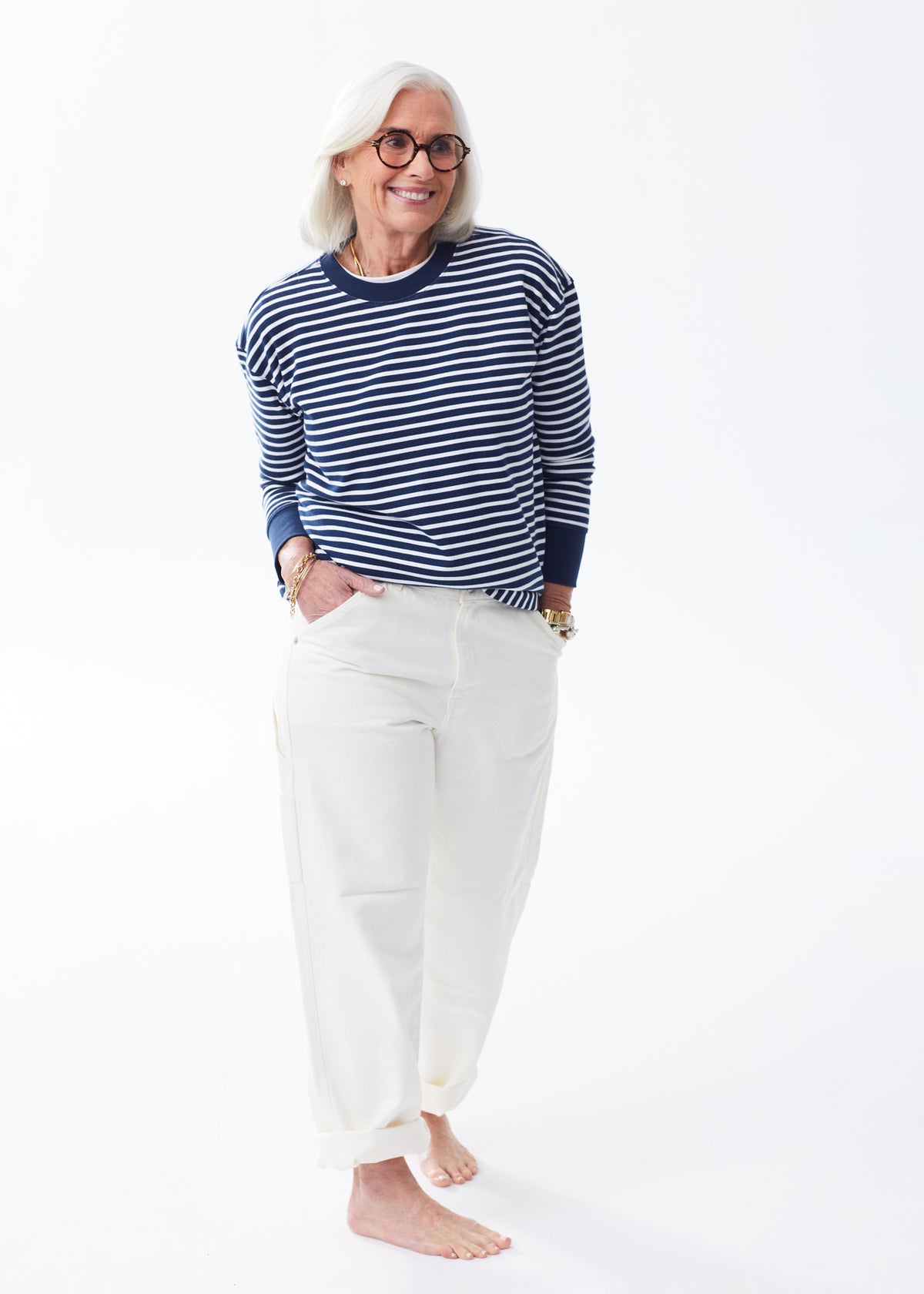The Crewneck Sweatshirt - Striped - Discontinued Color