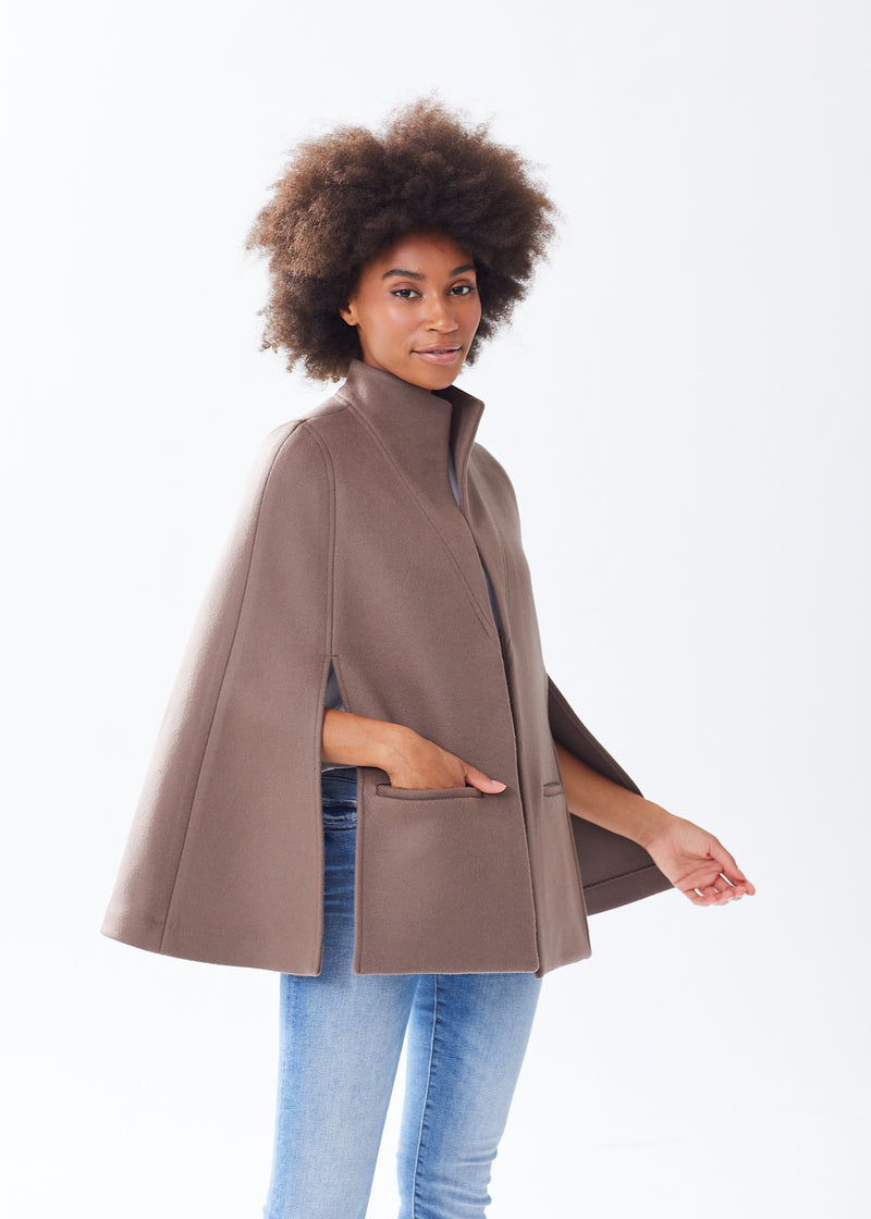 Women's Structured Wool Cape – Alice Walk1