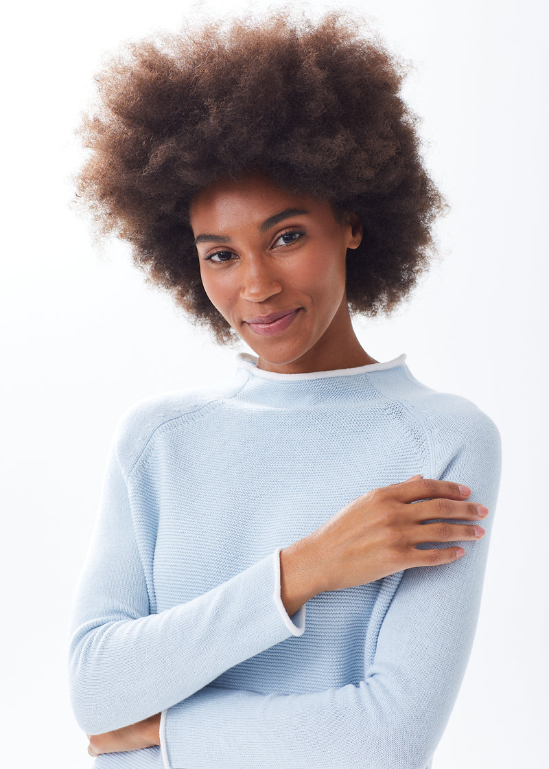 Essentials Women's Standard Lightweight Mockneck Sweater